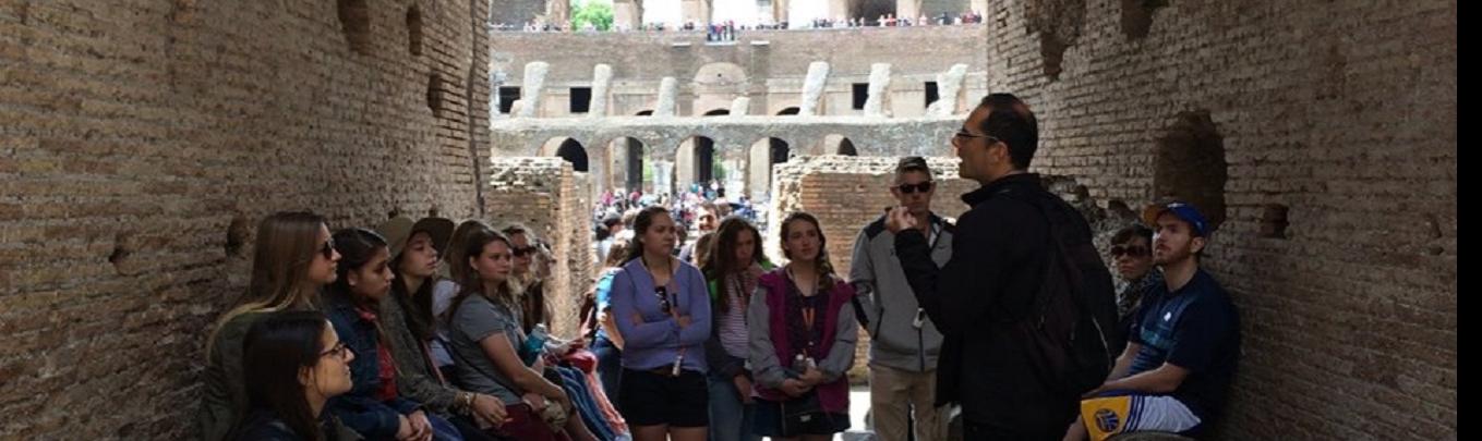 Pitt students on a tour in Rome